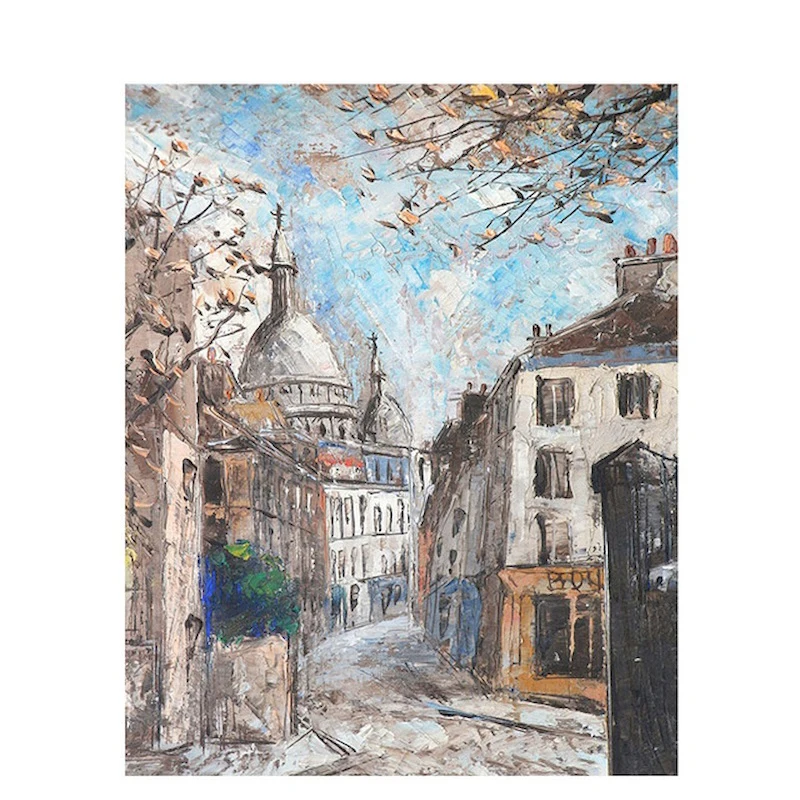 

PhotoCustom Oil Painting By Numbers City Scenery 60x75cm DIY Paint By Numbers On Canvas Landscape Frameless Handpaint Home Decor