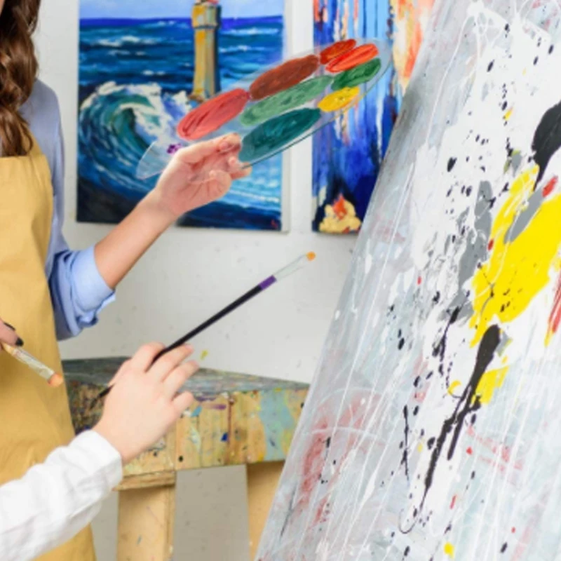 

3Pcs Acrylic Paint Palette Clear Art Palette Paint Palette for DIY Craft Art Painting Plate