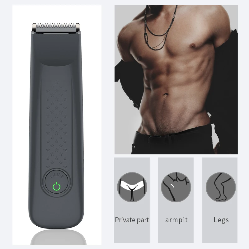 

Groin Hair Trimmer, Ball Groomer & Body Trimmer for Men, Waterproof Wet/Dry Clippers, Ultimate Male Hygiene Razor