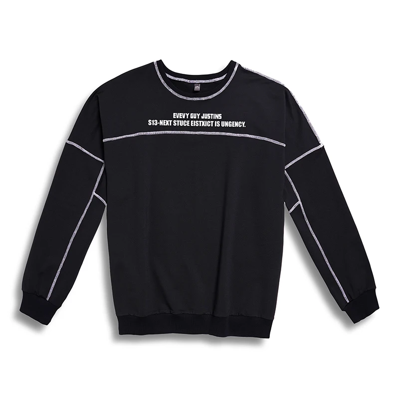 

Plus size 7XL-XL dark Harajuku trend boys loose Korean style college style sweater Cool sweater men's autumn and winter retro