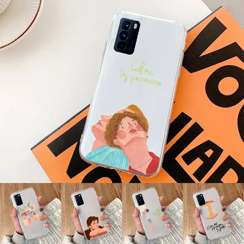 

Call Me by Your Name Phone Case Transparent For oppo Realme FIND V X Q 2 3 5 7 11 50 GT Q2 PRO PLUS moible bag