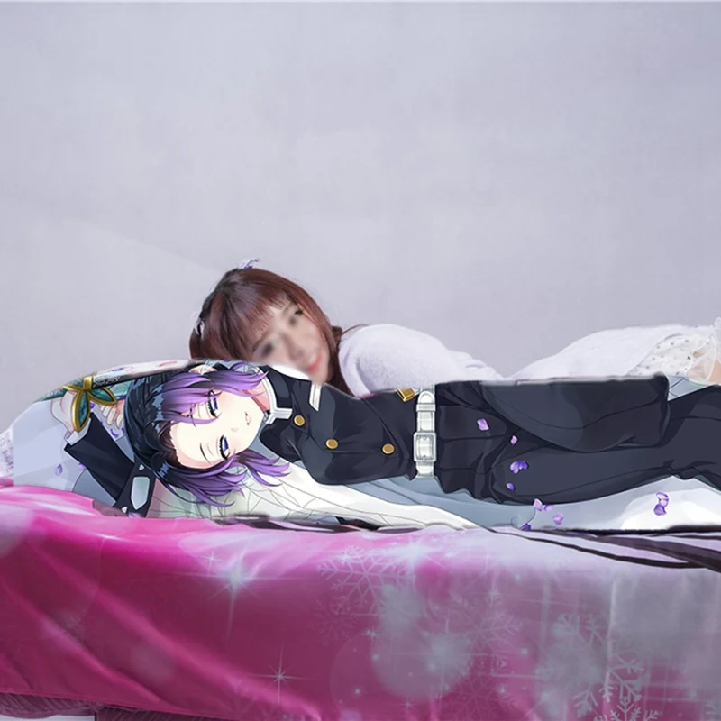 

120x40/150x50cm Design Dakimakura Demon Slayer: Kimetsu No Yaiba Anime Kochou Shinobu Dakimakura Hugging Pillow Case Kamado