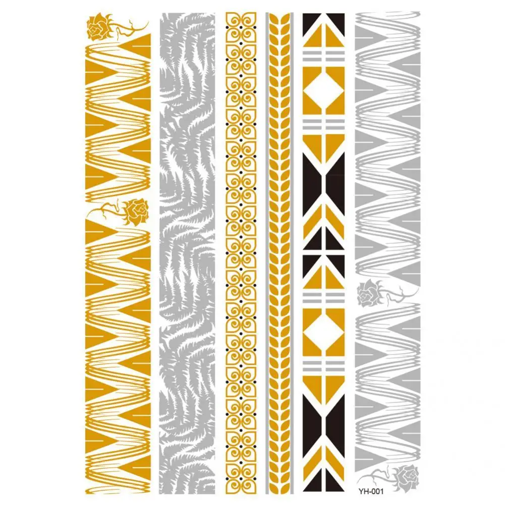 

Стикер, классная Водонепроницаемая Временная тату-наклейка, Металлические модные аксессуары, временная татуировка