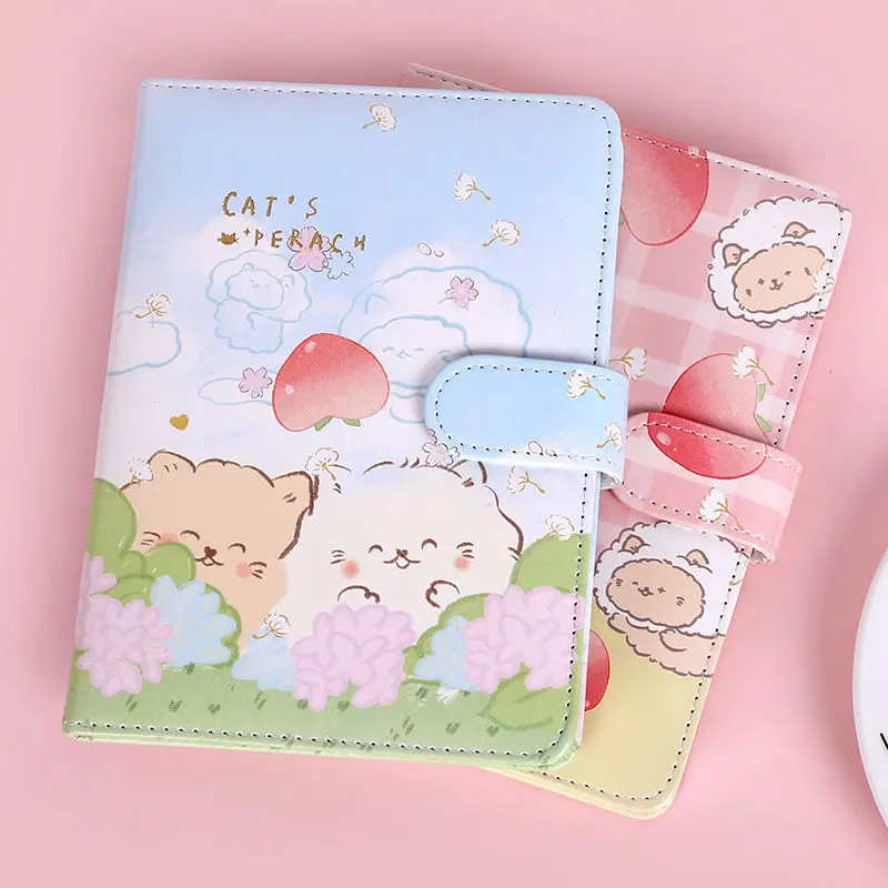 

Cute Color Inside Page Notebook Cartoon Printed Pu Cover Creative Hardcover Diary Books Weekly Planner Handbook Scrapbook