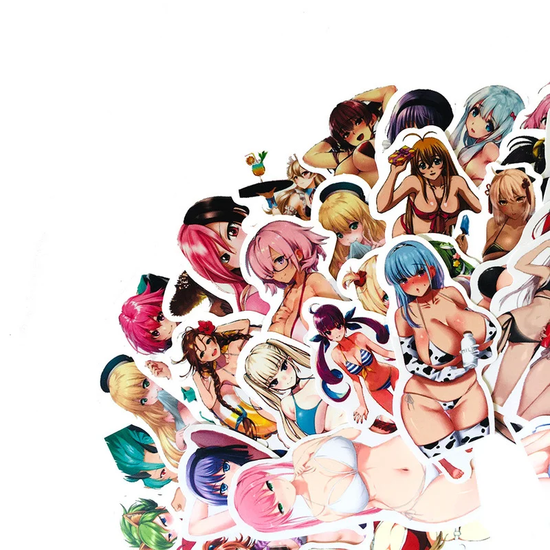 

100 Sexy Bikini Beauty Stickers Swimsuit Suitcase Laptop Hot Sale Waterproof Helmet Kawaii Stickers