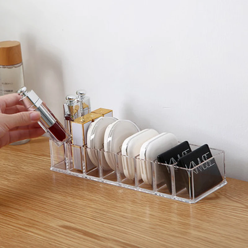 Прозрачная акриловая коробка для хранения косметический Органайзер губная