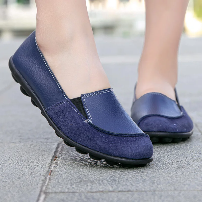 

AARDIMI Patchwork Women's Loafers Genuine Leather Ladies Shoes Slip On Casual Sneakers Women Moccains Female Oxfords Shoes