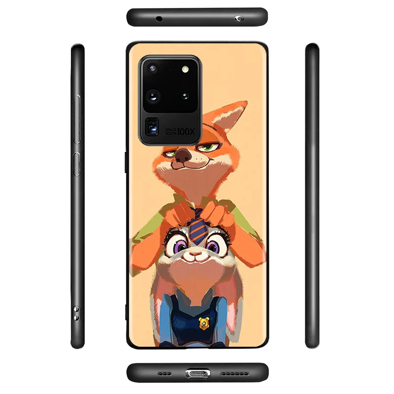 

Disney Cartoon Animation Zootopia Zootropolis For Samsung Galaxy A31 A51 A71 A91 A12 A32 A42 A52 A72 A02S Soft Black Phone Case