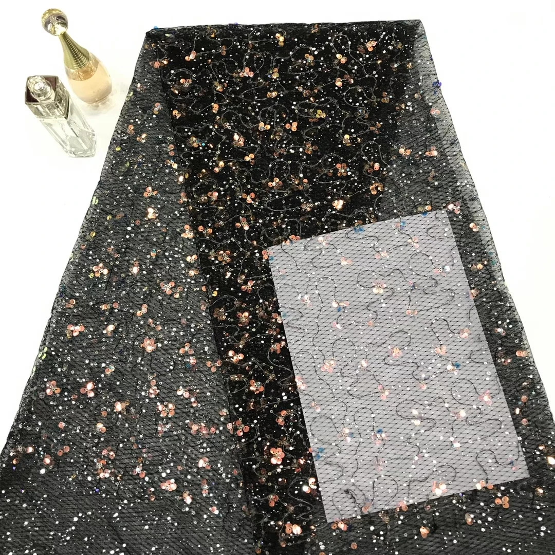 Новое поступление, сетчатая кружевная ткань, красивая французская кружевная ткань, 5 ярдов, африканская сетка, тюль, кружевная ткань для сва...