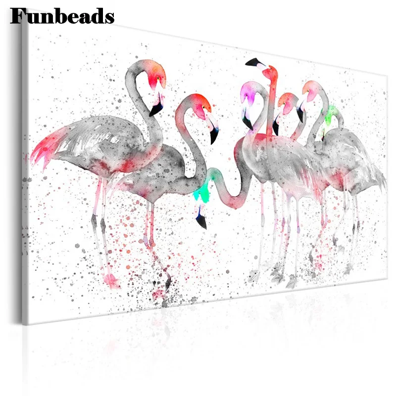 

5 d мозаика из страз, круглая алмазная живопись «сделай сам», фламинго, полноразмерная Алмазная вышивка 3d, вышивка крестиком, домашний декор, ...