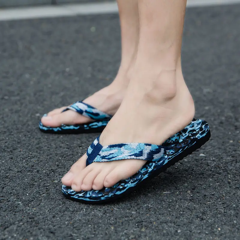 

Men Camouflage Flip Flops Slippers Shoes Sandals Slipper indoor & outdoor Casual Men Non-Slip Beach Shoes