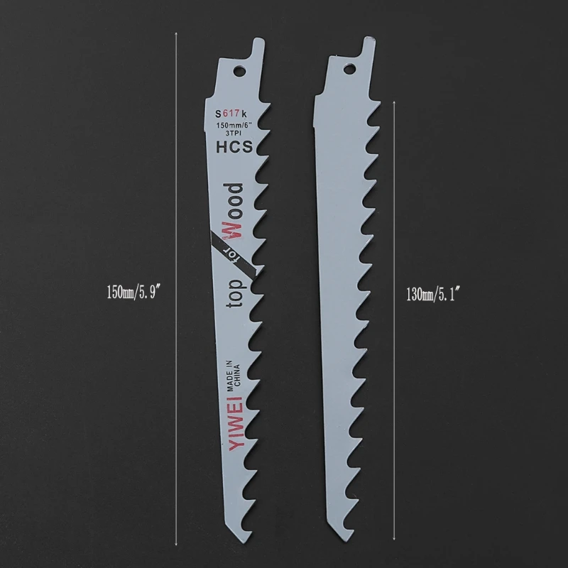 

2Pcs 6 inch Blades Reciprocating Saw Sharp S617K Extra Sabre Pruning For Wood Safety