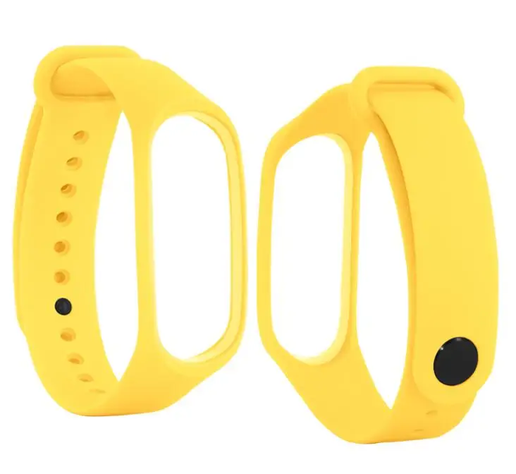 Браслет для xiaomi mi Band 3 4 спортивный ремешок часы силиконовый ремешок для xiaomi mi band 3 4 браслет mi band 4 3 ремешок - Цвет: yellow