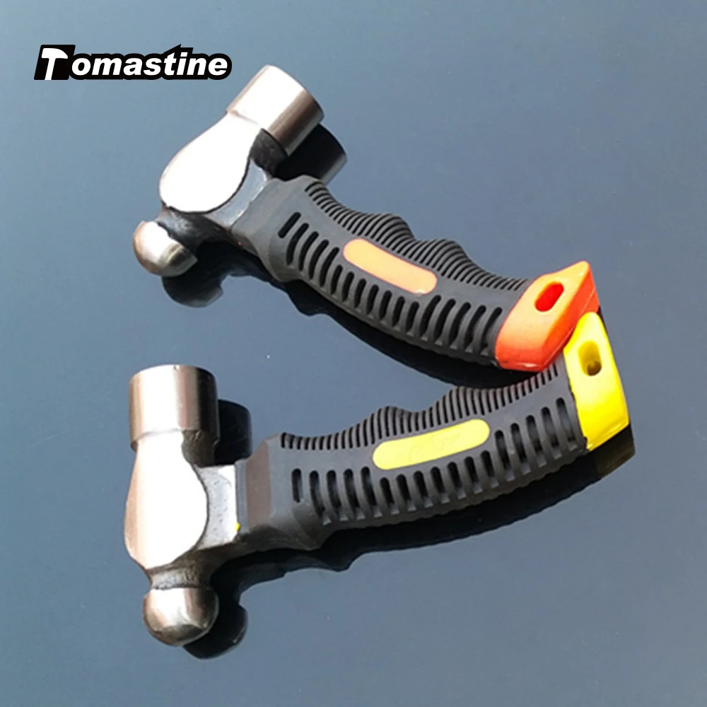 

High Carbon Steel Hammer Ball-peen Hard Metal Hammer Double-faced Non Slip Rubber Grip Hand Tool Woodworking Tool Random Color