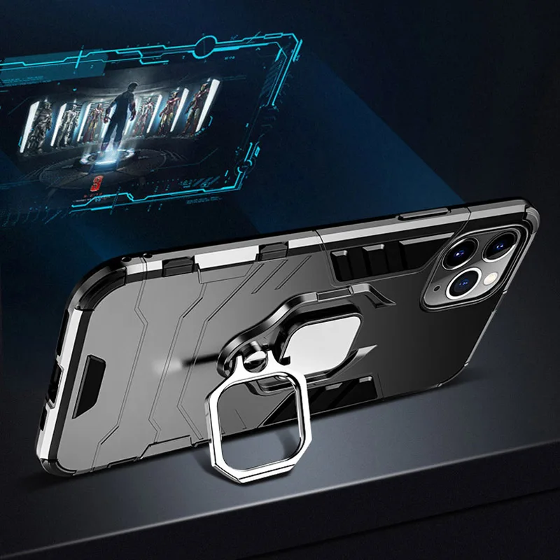 Чехол для телефона с металлическим кольцом на палец s iphone 11 Pro MAX чехол 2019 жесткий