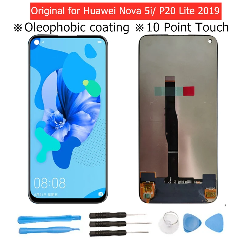 Для Huawei Nova 5i/для P20 Lite 2019 ЖК дисплей сенсорный экран дигитайзер сборка Запчасти