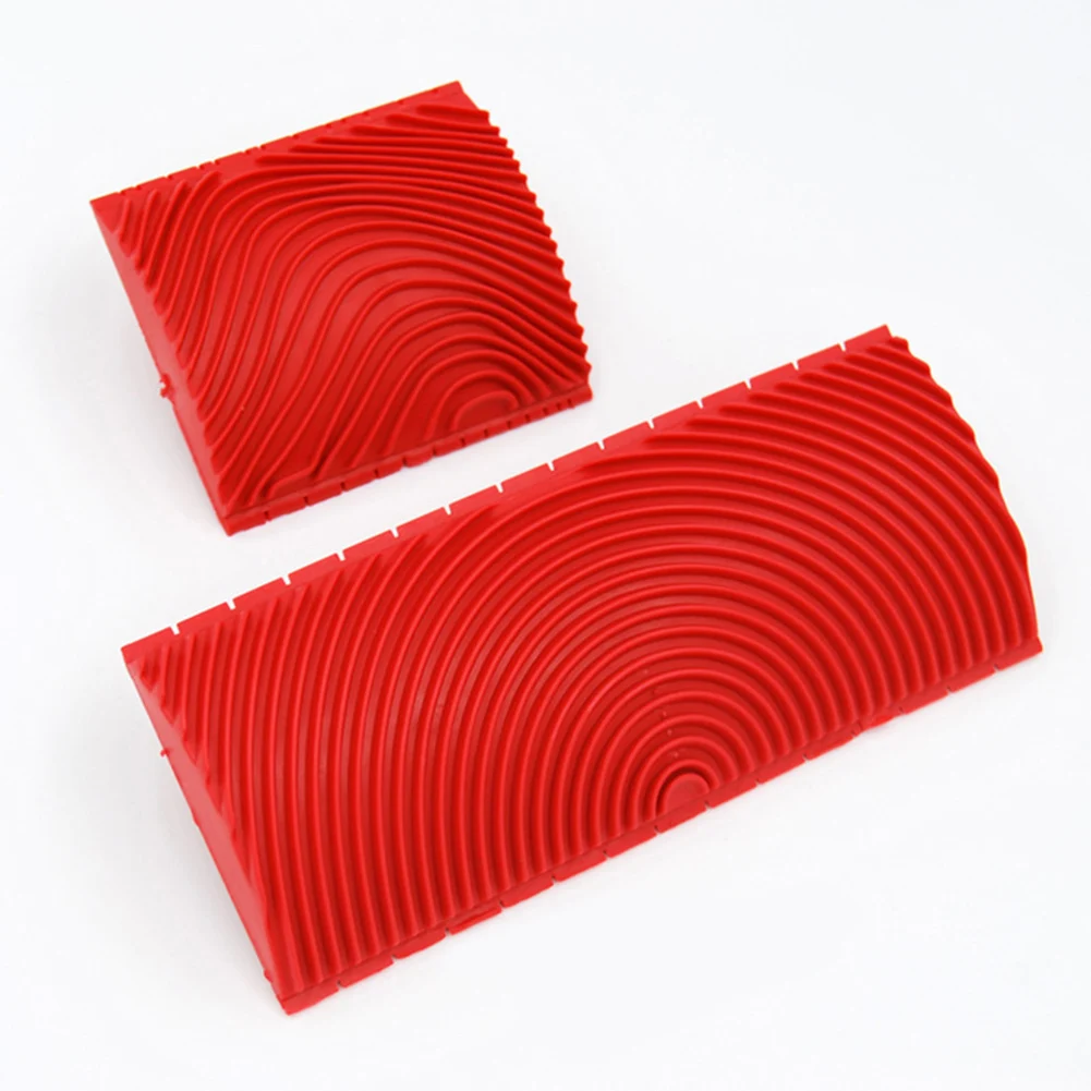 

2pcs Office Building Multifunctional Household Texture Art Tool Brush Wall Garden Rubber Paint Roller Set Imitation Wood Grain
