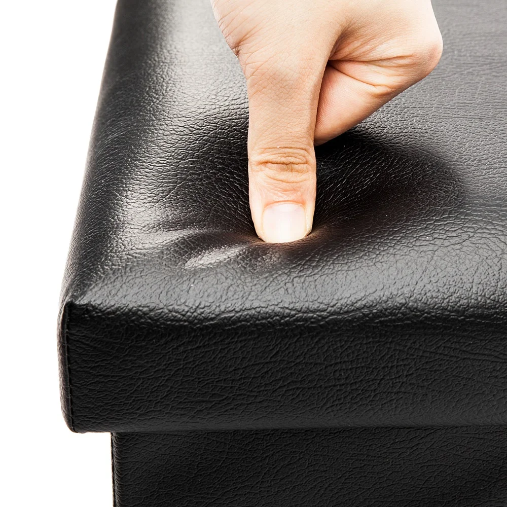 

PU Leather Footstool with Leather Footstool Living Room Sofa Side Small Stool 38*38*38cm