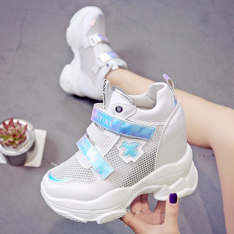 Женские кроссовки увеличивающие рост на 10 см Летние универсальные дышащие