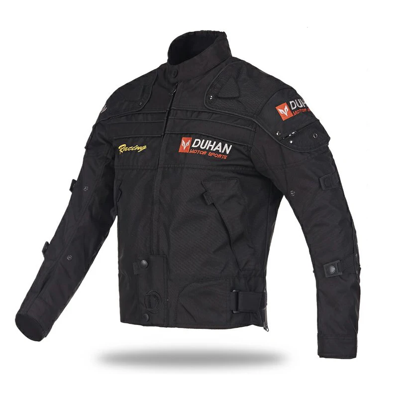 Black jacket DUHAN мотоциклетная куртка для верховой езды ветрозащитная мотоциклетная Защитная Экипировка для всего тела осенне-зимняя мотоциклетная одежда - Цвет: Black jacket