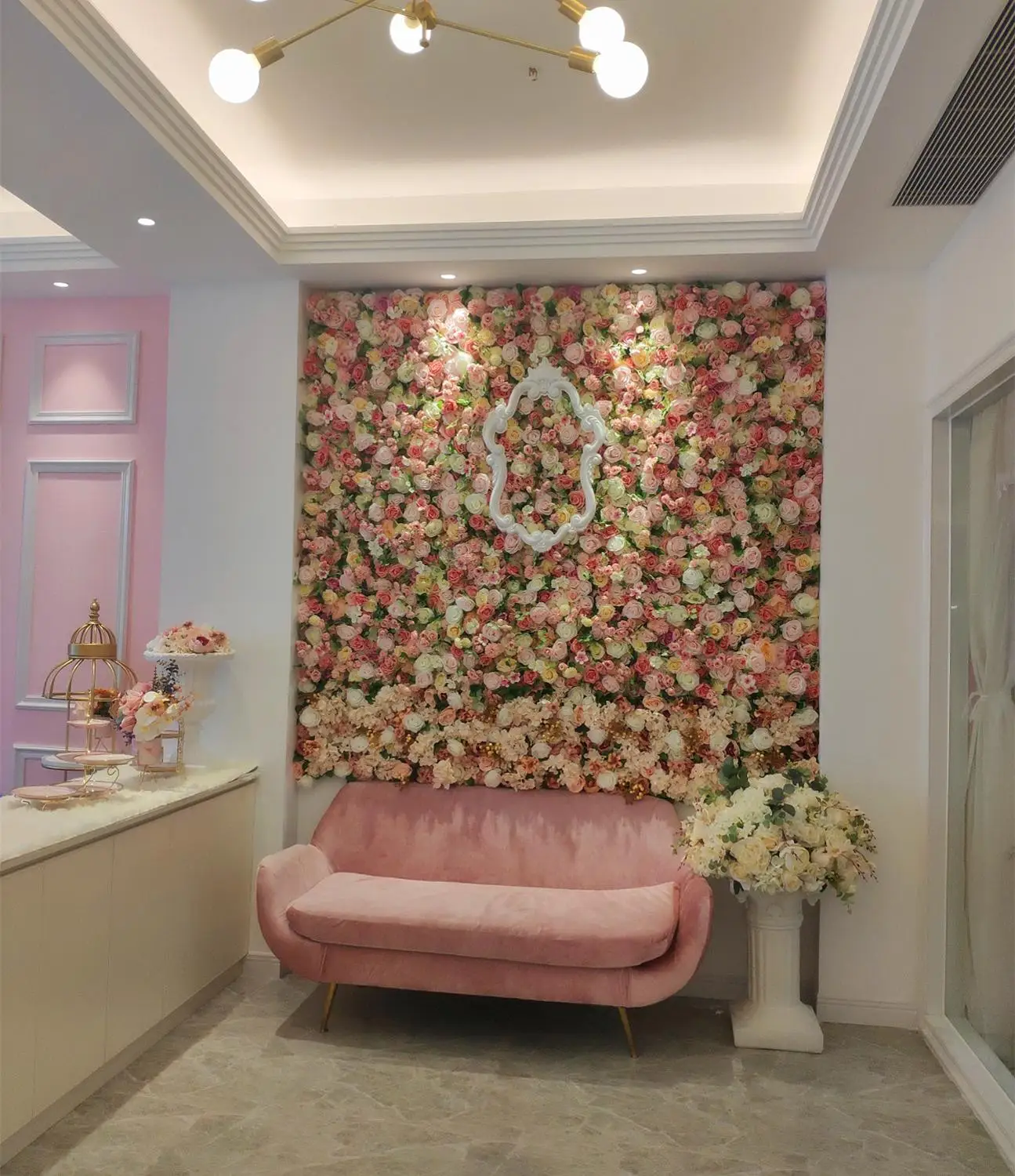 Тычинки Цветок стены фон Моделирование цветок свадебный реквизит красный якорь фото фон украшение для внутренней студии настоящий цветок стены