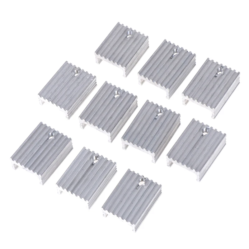 Горячая распродажа 10 шт. алюминиевый радиатор транзистора для TO220 Triode 20*15*10