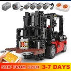 13106 высокотехнологичный автомобиль, совместимый с приложением 3681, вилочный погрузчик Mk II, набор с мотором, строительные блоки, игрушки, Детский Рождественский подарок