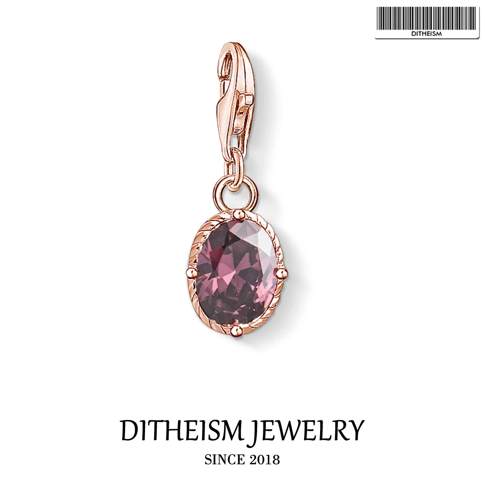 Фиолетовый Кристалл Овальный Шарм Кулон 2019 модные ювелирные изделия из