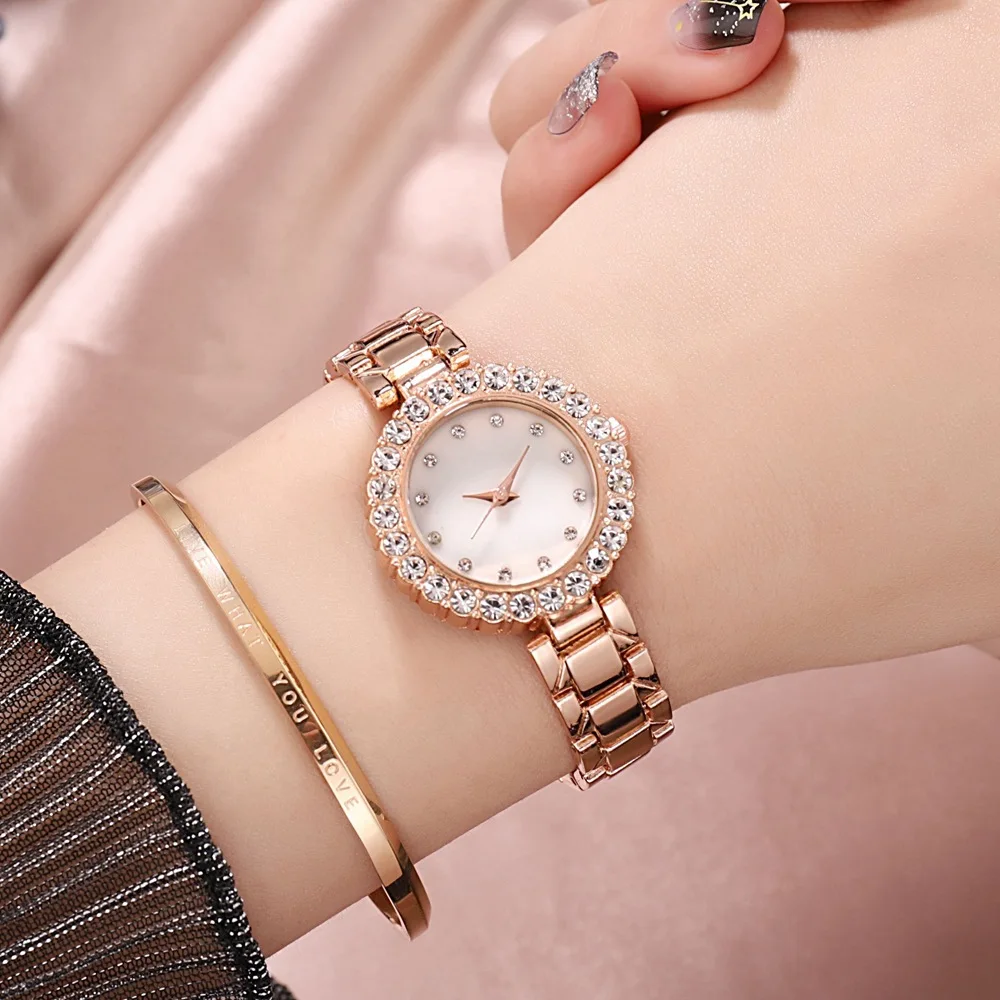 

Роскошные женские кварцевые часы с браслетом, женские магнитные часы, женская спортивная одежда, часы с розовым золотым циферблатом, часы, ж...