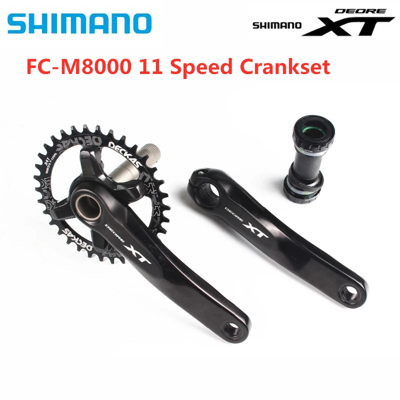 SHIMANO Deore XT M8000 шатун 1x11 скорость цепи рукоятка колеса с Deckas 96BCD узкая широкая Цепь 32T 34T 36T 38T с MT800