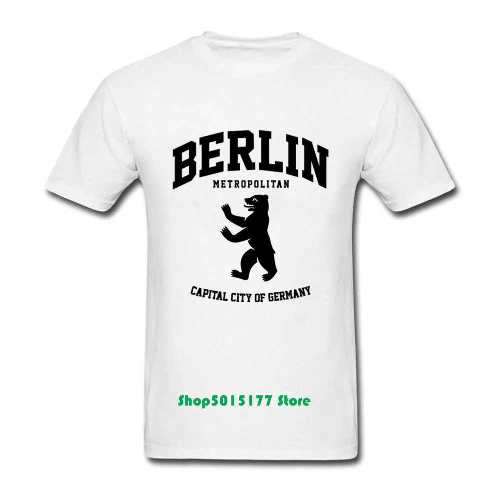 Столичный город Германии городской дизайн Берлинский Медведь футболка