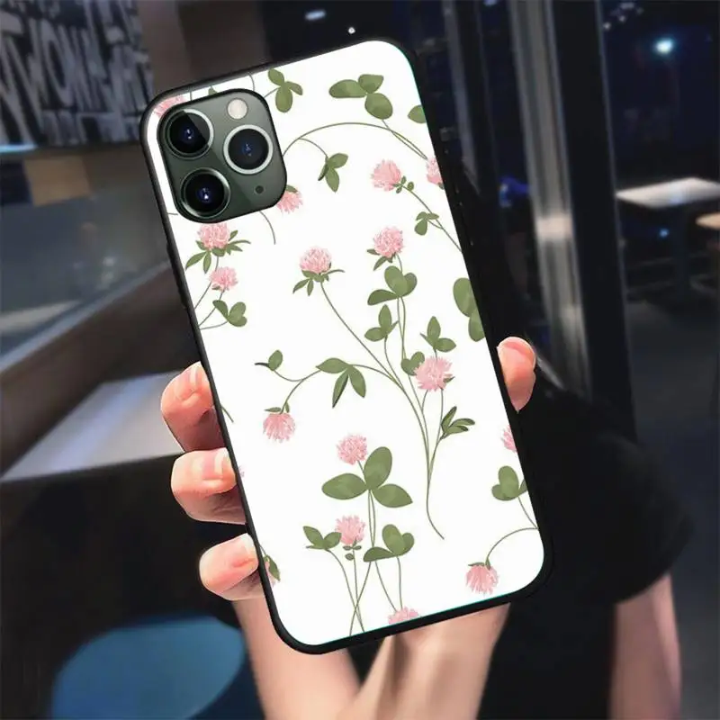 

Flower Drawing Phone Case For Black-Iphone 5 5s se 6 6s 7 8 11 12 X Xs Xr Pro Plus Max Mini Cover