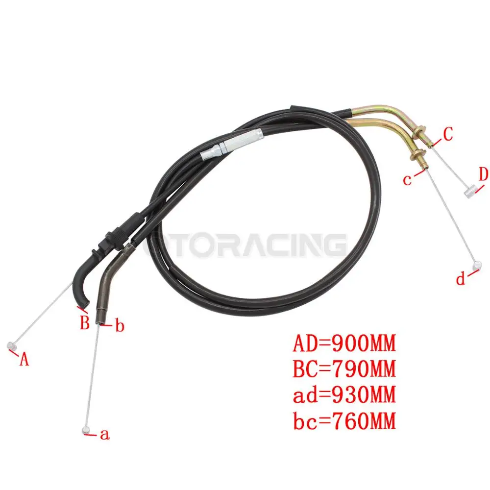 Motorcycle Throttle Cable (1 For Pull and 1 Push) Kawasaki ER650 ER-6N ER6N 2009 2010 2011 2012 2013 2014 2015 2016 | Автомобили и