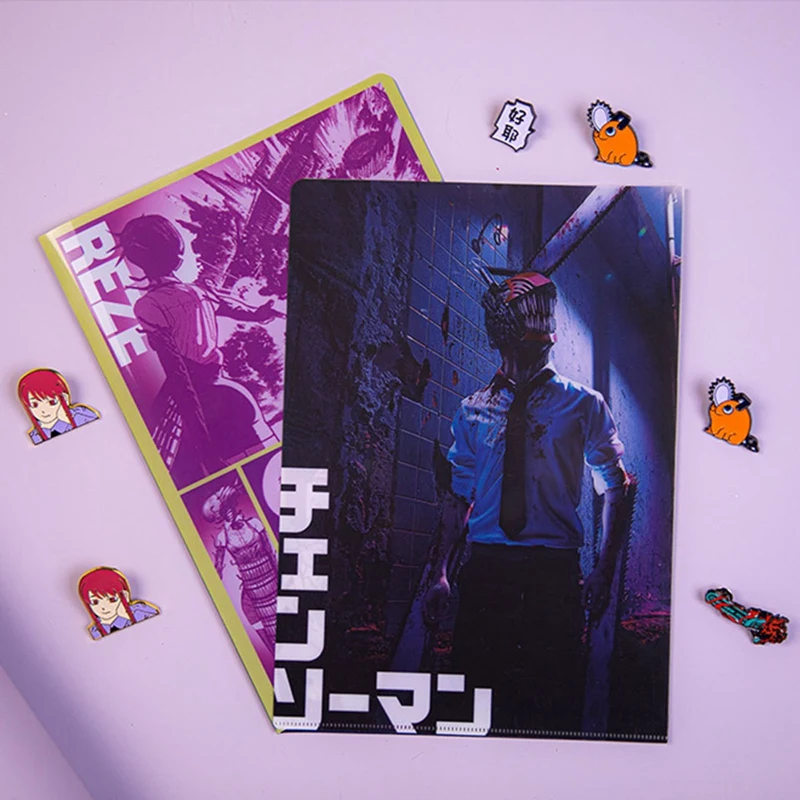 

Anime Chainsaw Man Presentation Files Paper Cover Transparent Binding PVC Report A4 Cover For Documents School Projects