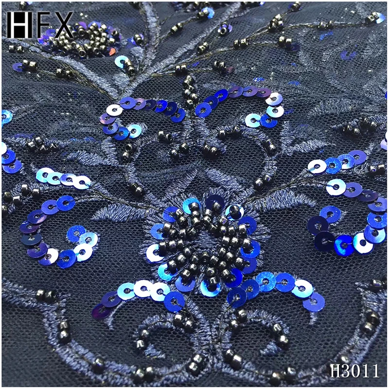 HFX африканская кружевная ткань 2020 Высокое качество 3D Ручная работа Тяжелая
