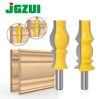 2pc 12 shank 12mm shank large reversible crown molding 2 bit router bit set line knife tenon cutter for woodworking tools