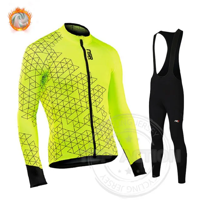 

Winter Fleece Korea NSR Men's Cycling Jersey Mountian Bicycle Clothes Wear Ropa Ciclismo Racing Bike Clothing Cycling Suit