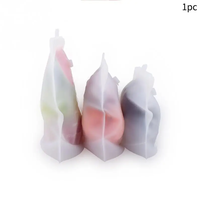 Многоразовый пакет с молнией мешок еды герметичные силиконовые контейнеры для