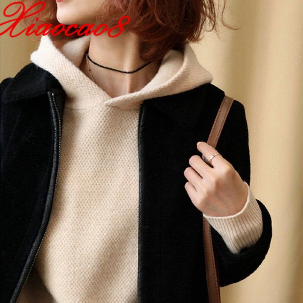 

Сезон весна-осень; Толстовки с капюшоном женская новая рубашка с длинными рукавами, модные женские однотонные Туфли-свитер для повседневно...