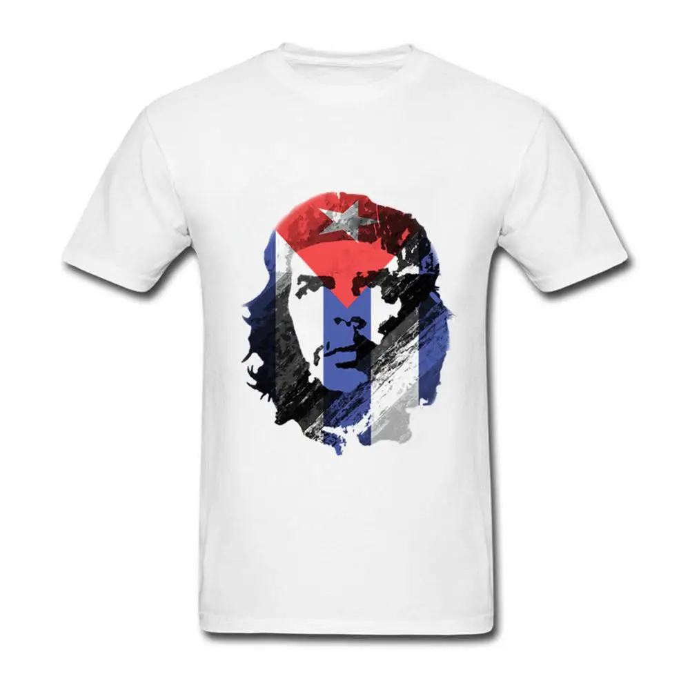Повседневные Для мужчин футболка Че Гевары Куба флаг Горячая Распродажа Camisetas