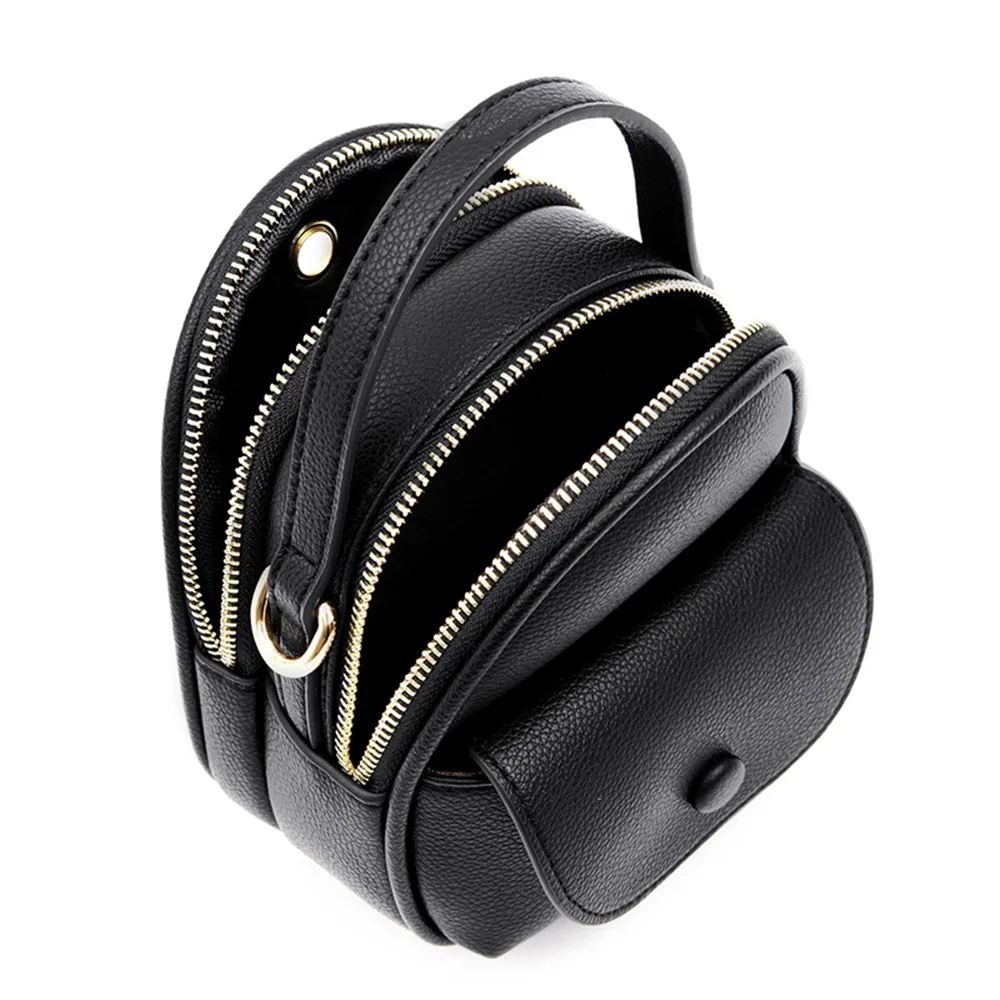 

Multilayer Soft Leather Small Handbag for Women Designer Luxury Crossbody Bag Female Vintage Shoulder Bag and Mini Phone Purses