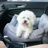 dog car seat dog booster seat for small dogs cats travel seat with removable cover and safety belt pet sofa for car and home