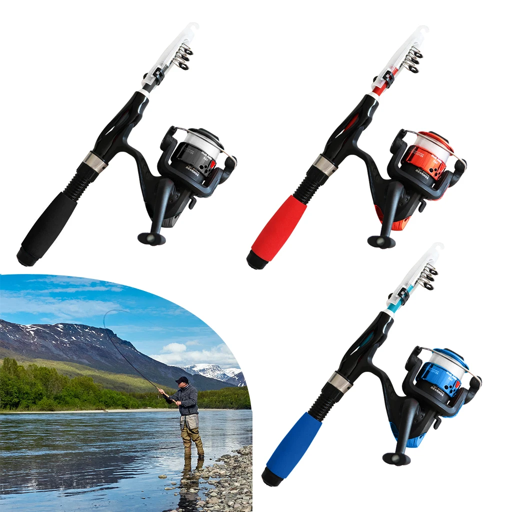 

Telescopic Fishing Pole Reel Children Reel Youth Tackle Box Gear