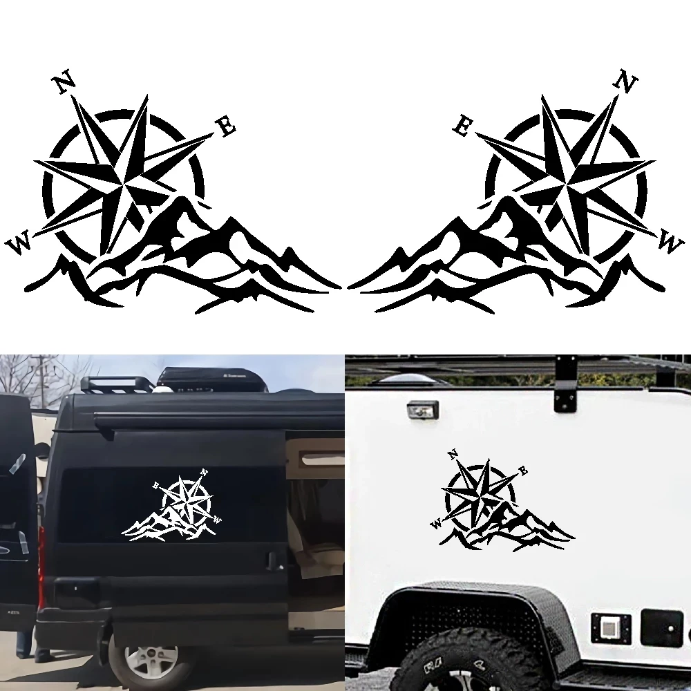 

Car Sticker Compass Camper Vinyl Graphics-Nautical RV 3D Car Funny Sticker Style Wagon Sticker Auto Accessories Car Produce