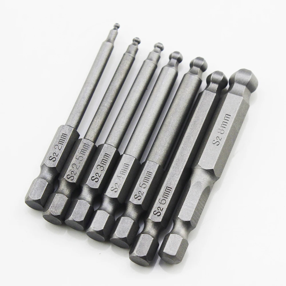 Набор Магнитных наконечников для отвертки 2 8 мм 65 шестигранный хвостовик 1/4 дюйма