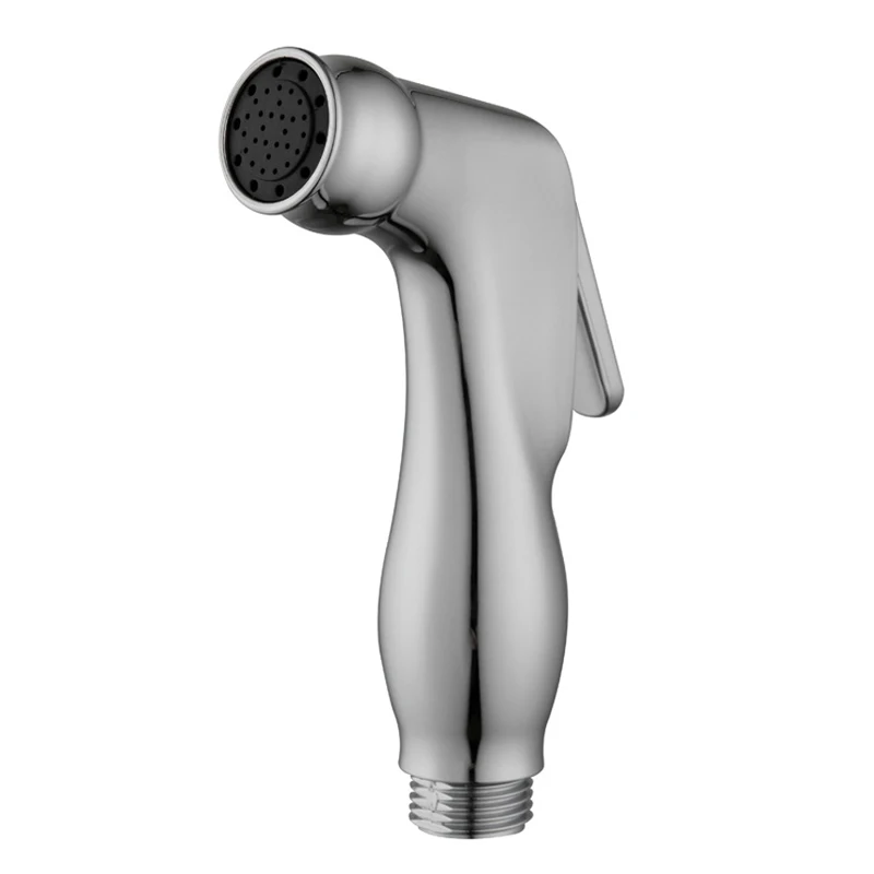 

Hand Held Shower Toilet Bidet Sprayer Head Only Plastic ABS Electroplating Flusher Pressurized Bidet Spray Nozzle