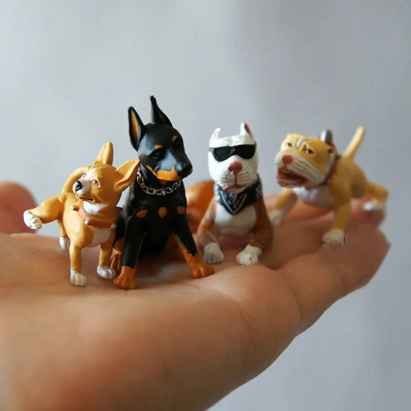 1/12 масштаб моделирования четыре собаки милые животные Миниатюрная модель двора