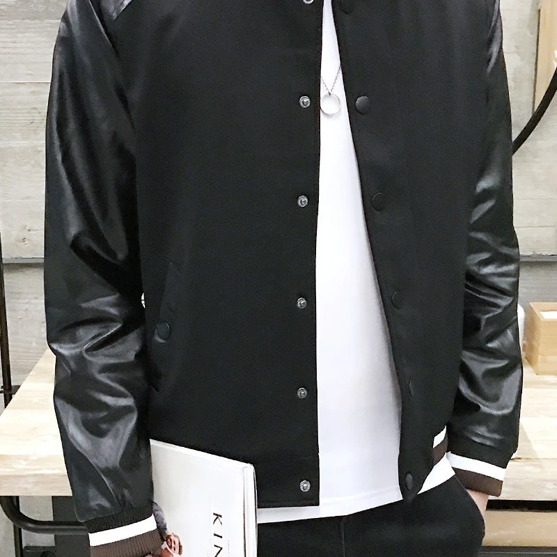 

bomber jacket Vintage with zipper connector and autumn stand 2020 men's jacket