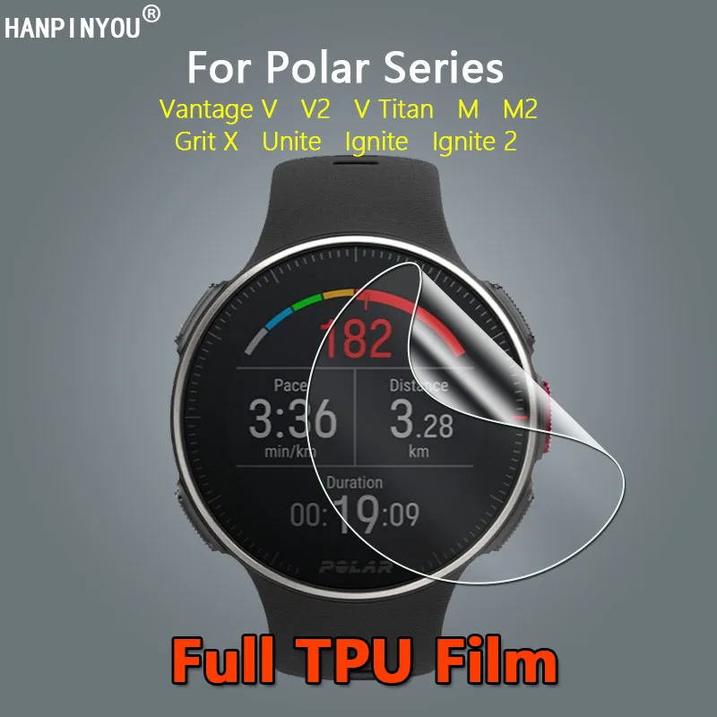 

10 шт. для Polar Vantage V V2 M M2 Ignite 2 Unite Grit X Ультра прозрачная мягкая Гидрогелевая пленка из ТПУ Защита для экрана-не закаленное стекло