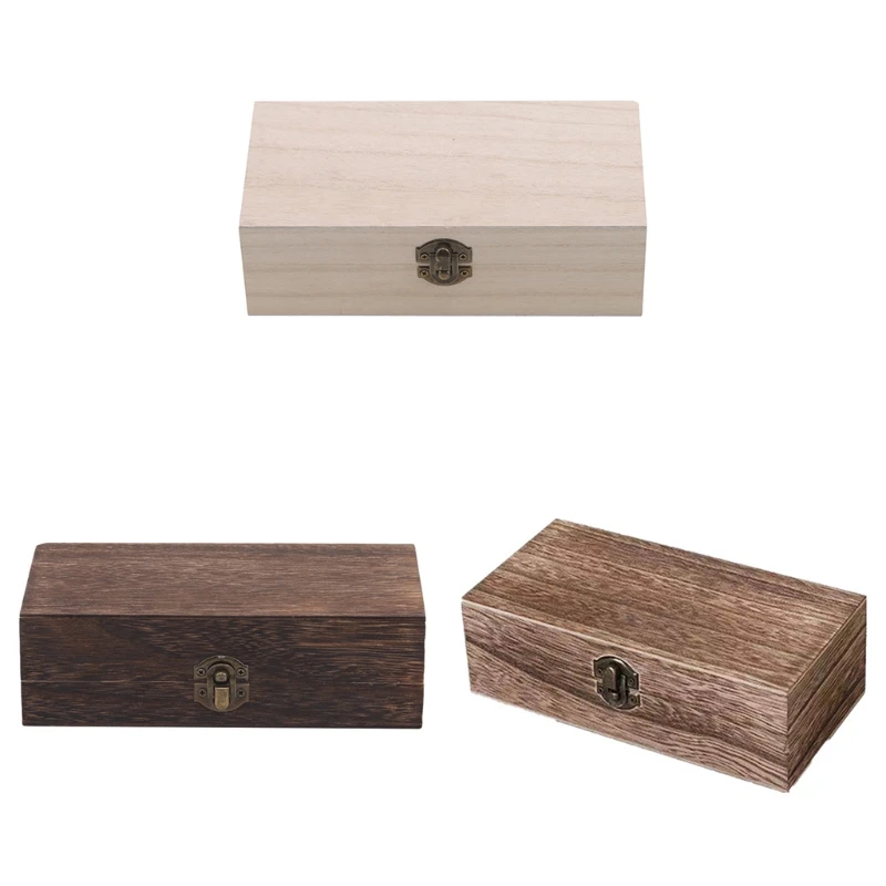 

2022 деревянный ящик для украшений, чехол, Ретро прямоугольный деревянный медный ящик для украшений с инкрустацией, латунный декоративный ящ...